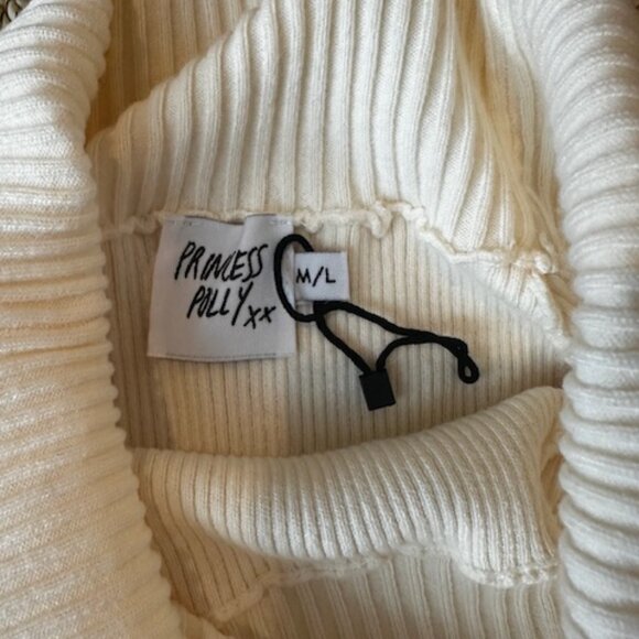 Princess Polly Cream Morley Off Shoulder Sweater, M/L - Picture 9 of 9